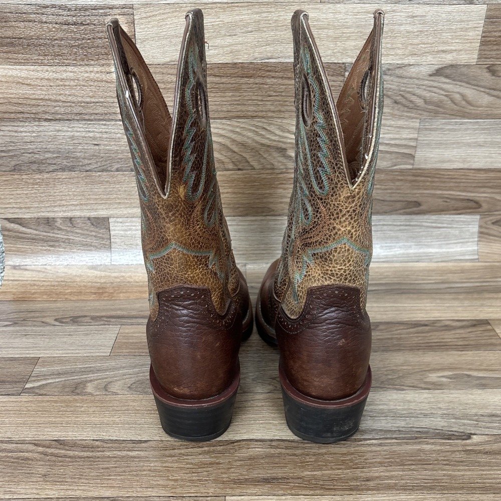 Ariat Buckaroo Stockman Western Cowboy Boots Brown Mens Size 11D Rodeo Ranch - Picture 5 of 16